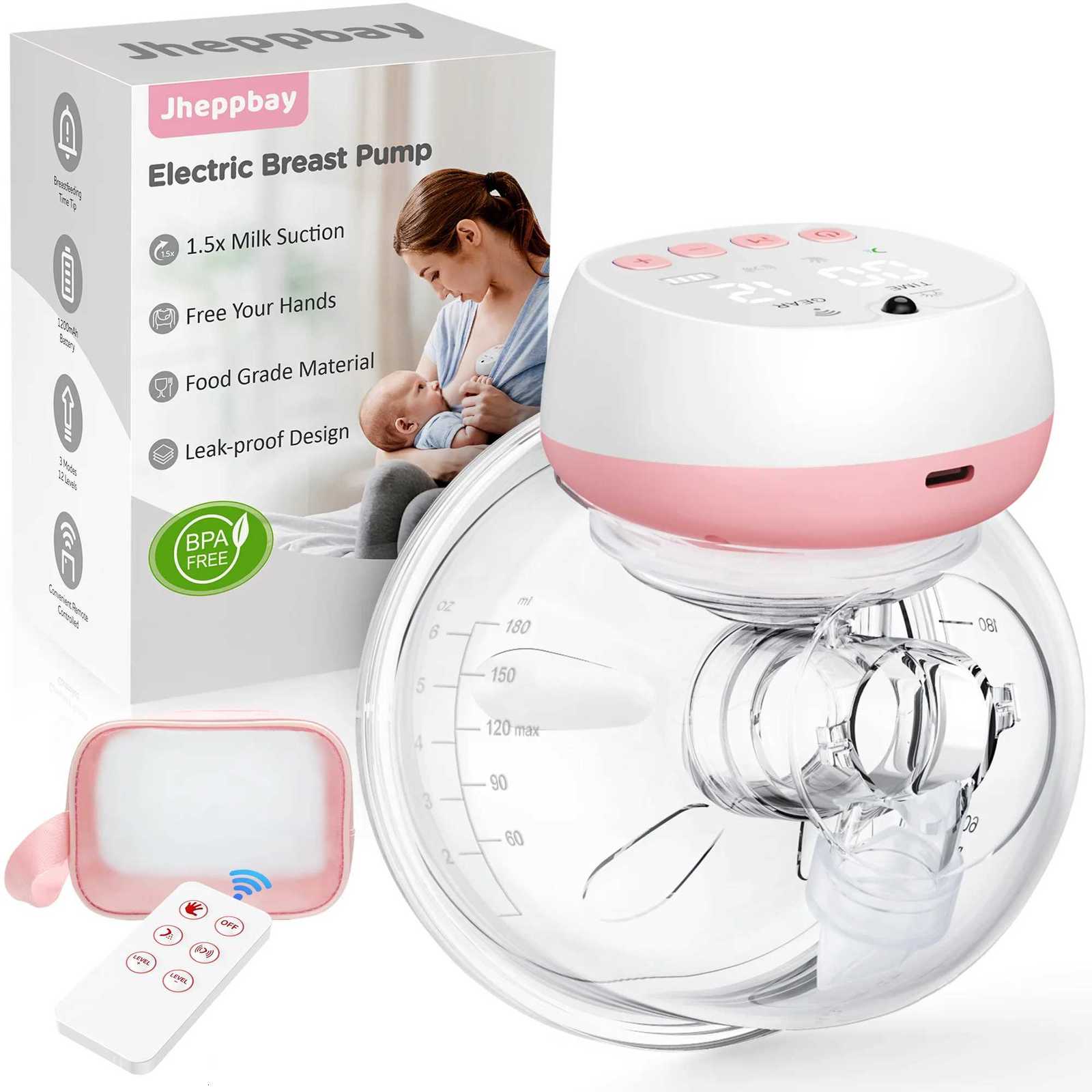 Electric Wearable Breast Pump 1200mAh USB Chargable Silent Milk Extractor Painless Automatic Milker Comfort Breastfeeding X250724