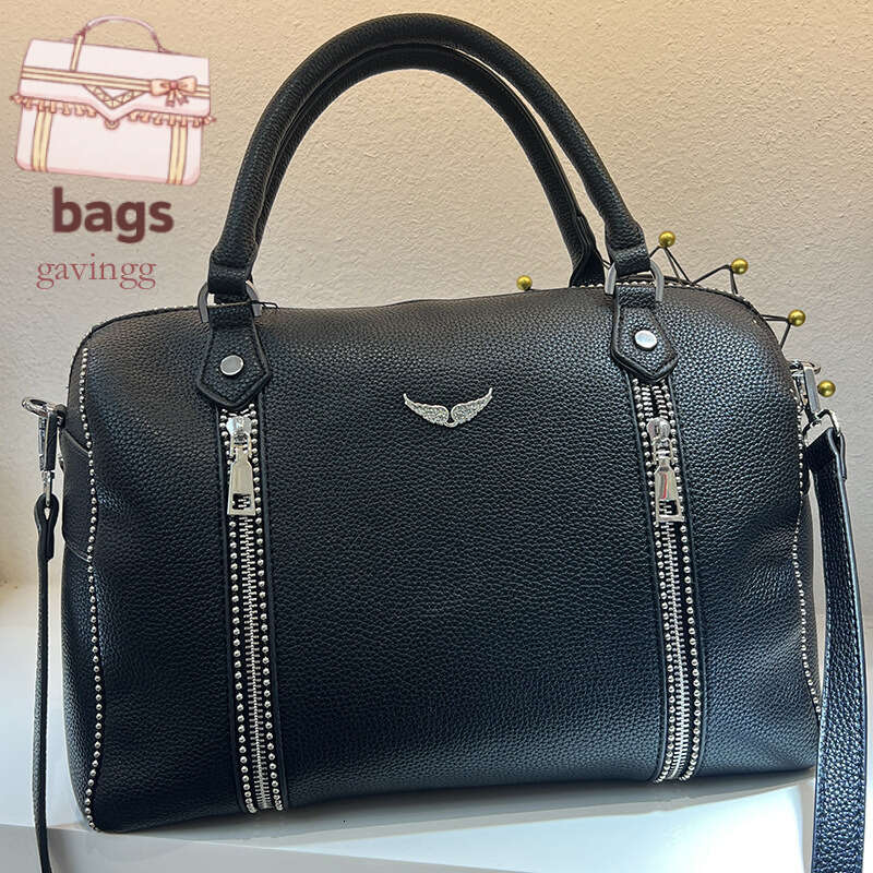 Zadigevoltaire Bag Designer Shoulder Bag French Style Womens Crossbody Bag Trendy Shoulder Bag Versatile Pillow Boston Large Capacity Rivet Wing Bag 5Ed