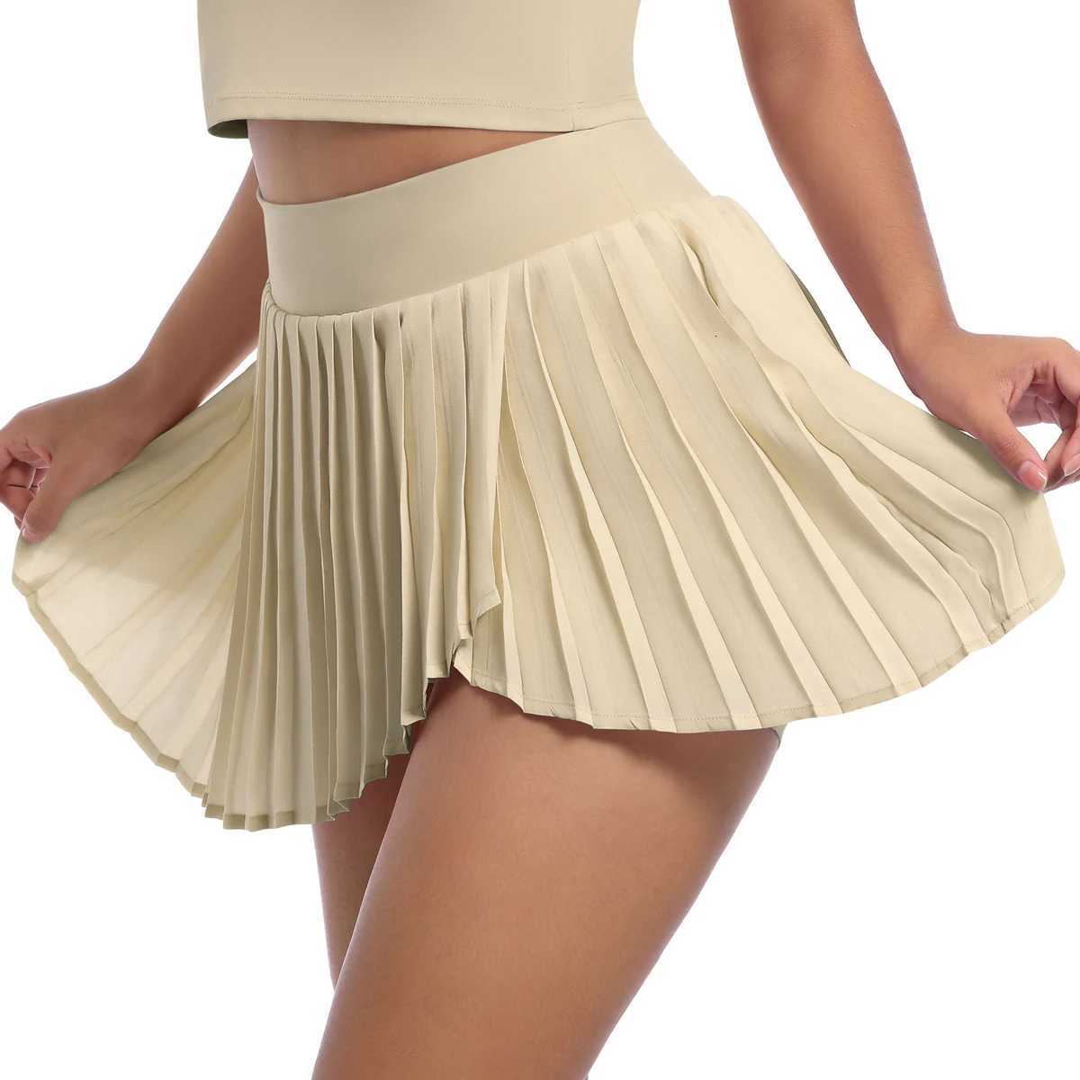 Casual High Waist Breathable Sweat Skirt Quick Dry Elasticity Double Layer Yoga Skirt Active Athletic Yoga Fitness Short Skirt XJ250724