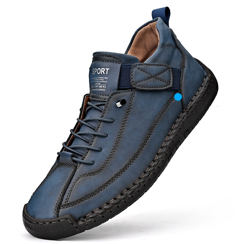 Autumn Winter Plus Size Mid-Top Martin Boots Outdoor Casual Work Stitching Men's Shoes