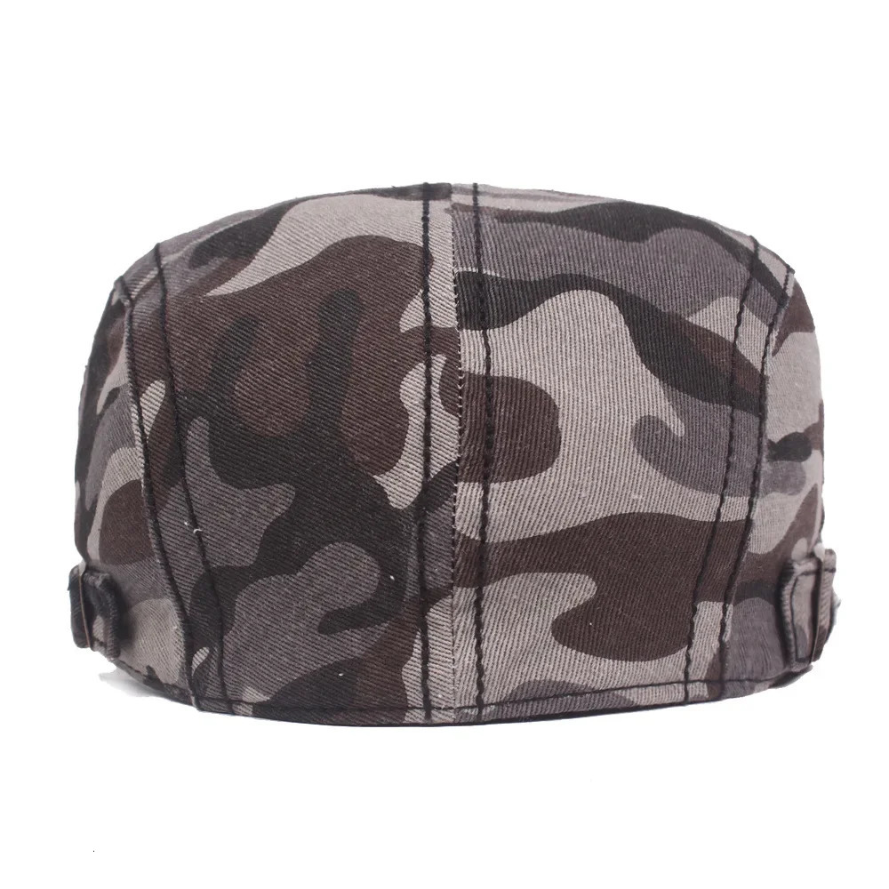 Classic Camouflage Flat Cap For Men Outdoor Military Hunting Hat Casual Cotton sboy Beret Caps Women Boinas Peaked Hats 250723