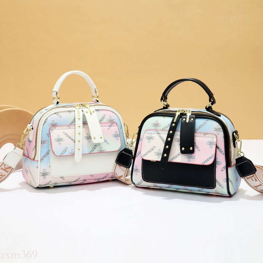 Casual Handbag New Fashion Women's Large Capacity Single Shoulder Crossbody Trendy Printed Small Square Bag