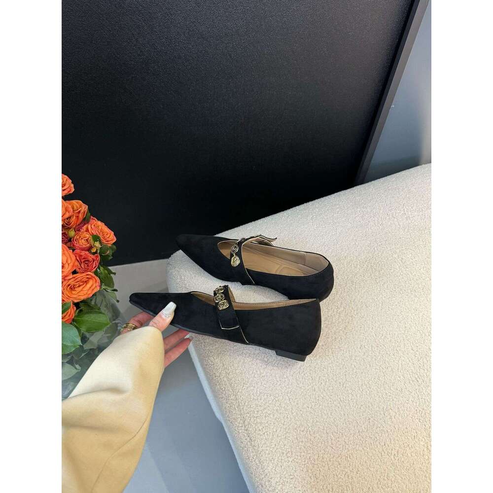 Inner Height Increasing Single Fashionable Versatile Little Fairy 2025 New Internet Celebrity Casual Pointed Mary Jane Shoes for Women