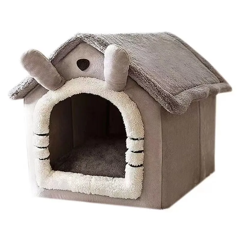 Pet Cave Donut Bed for Cats & Small Dogs - Soft Wool Nest sense of security dog house four seasons medium dog
