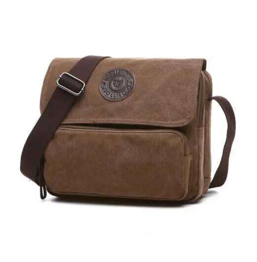 Men Traveler Zip Shoulder Casual Canvas Bolsos De