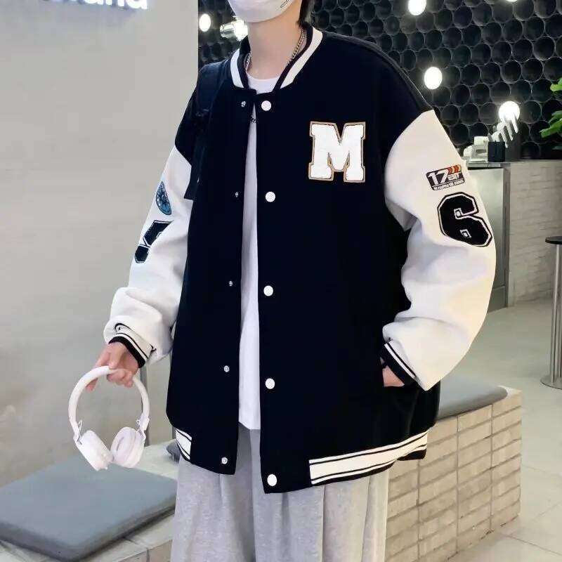 Women's Wear Streetwear Uniform Oversized Coat Student High Quality Youth Baseball Jackets Women Loose Casual Fashion Jacket Men's