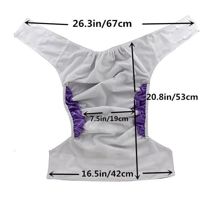 1 Teen Adult Cloth Diaper Nappy Pocket Incontinence Waterproof Reusable Leg Gussets Insert ABDL Age Play Costumes 250724