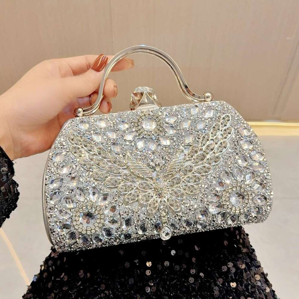 Designer Luxury Evening Diamond New Diamond-Studded Crystal Handbag Full Diamond Fashion Dress Party Evening Single Shoulder Crossbody Bag