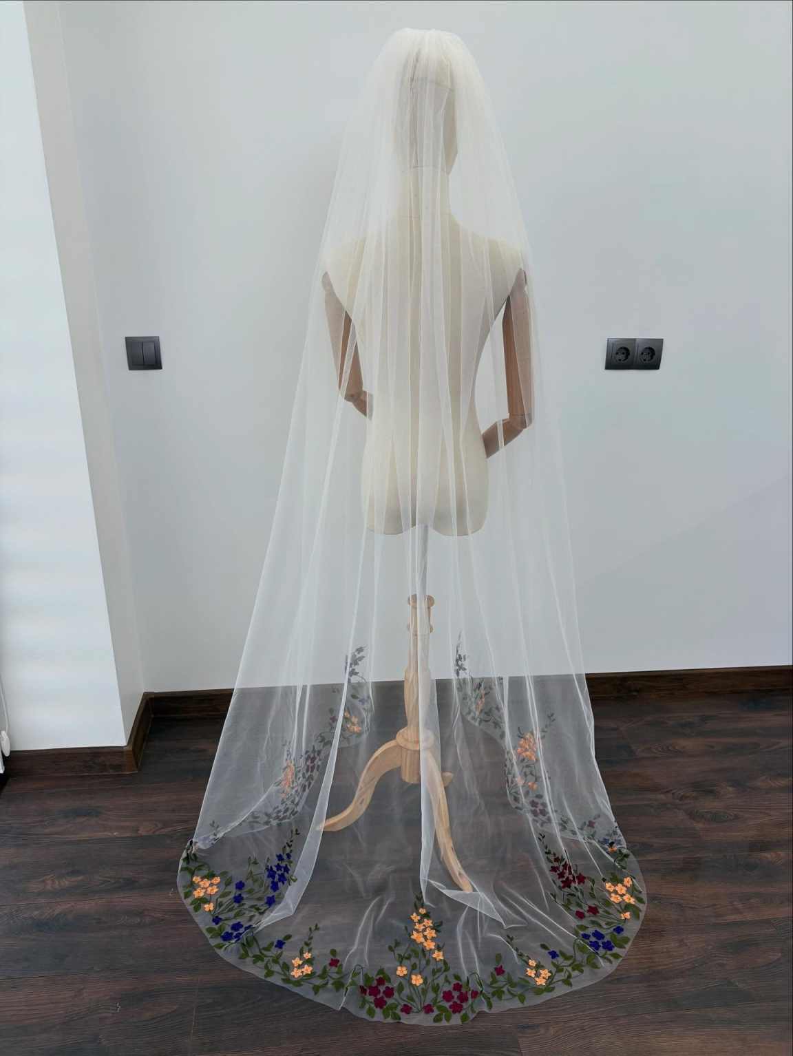 Elegant Bridal Veils For Women Appliques Lace Elbow Length Voile Marriage Wedding Veil Tulle Bride Accessories Custom Made