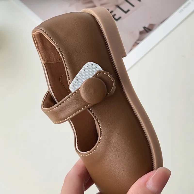 Children Leather Shoes Black Brown Princess Mary Janes Round Toe Little Girl Single Shoes Soft Sole Shallow Kids Dress Shoes XJ250724