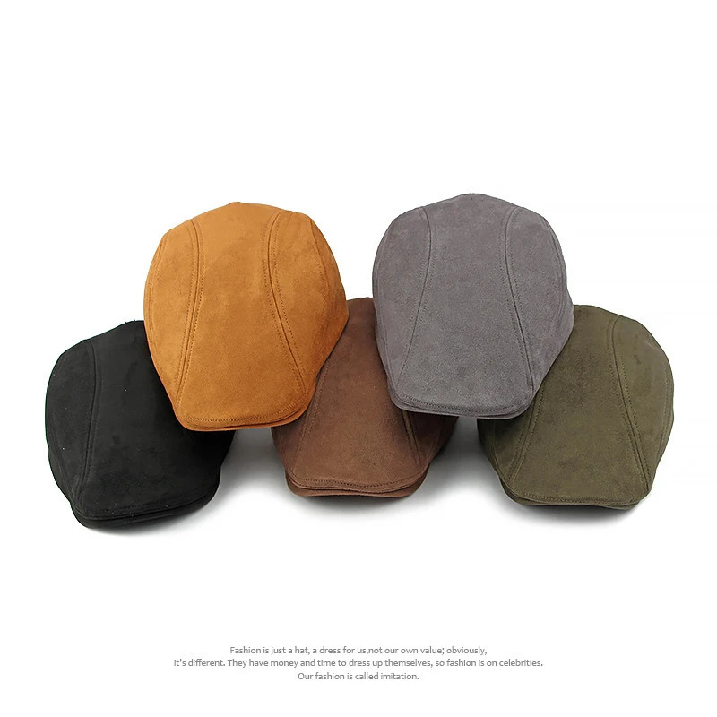 Fashion Berets Men Women Spring Autumn Suede Hats Herringbone Flat Cap Classical Artist Painter Hat Male Female Beret Cap Gorras 250723
