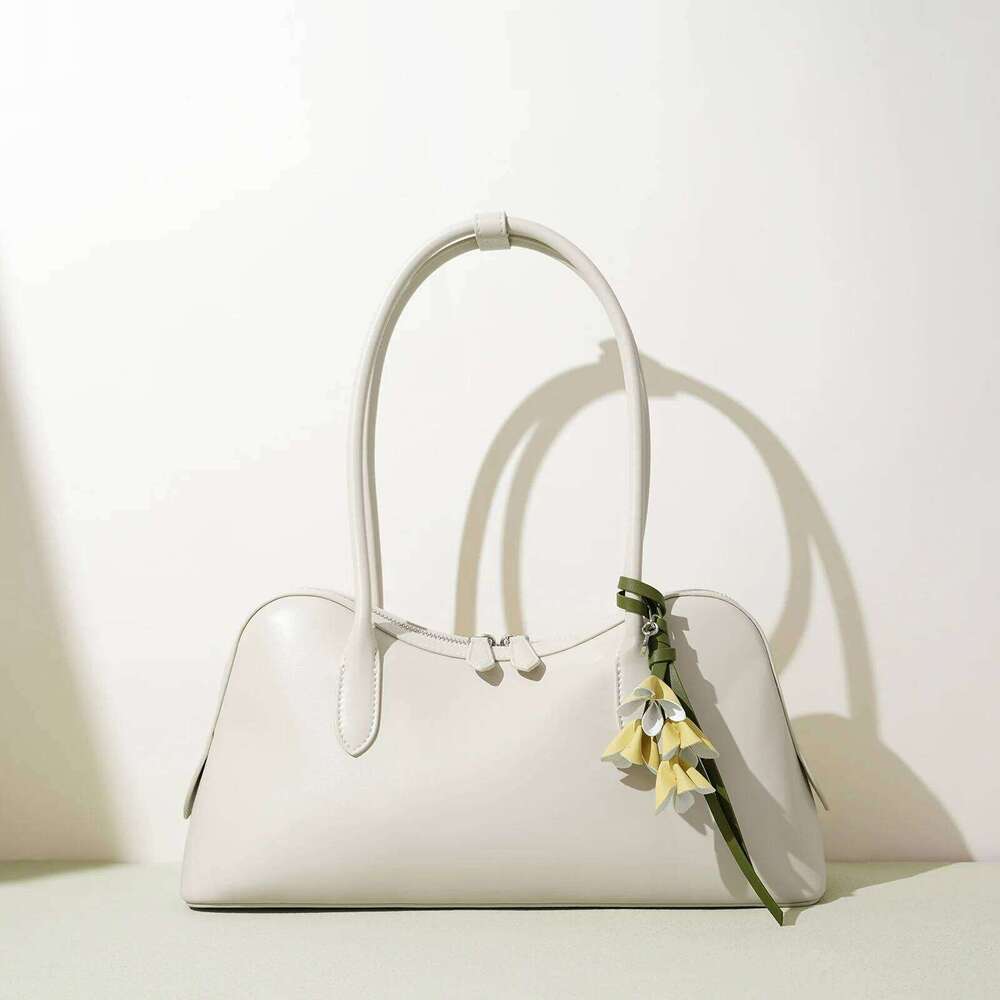 Women's Bags Designer New Genuine Leather Women's Shoulder Cowhide Ladies Handbag Baguette Bag Female Commuter Shopping Underarm Bag