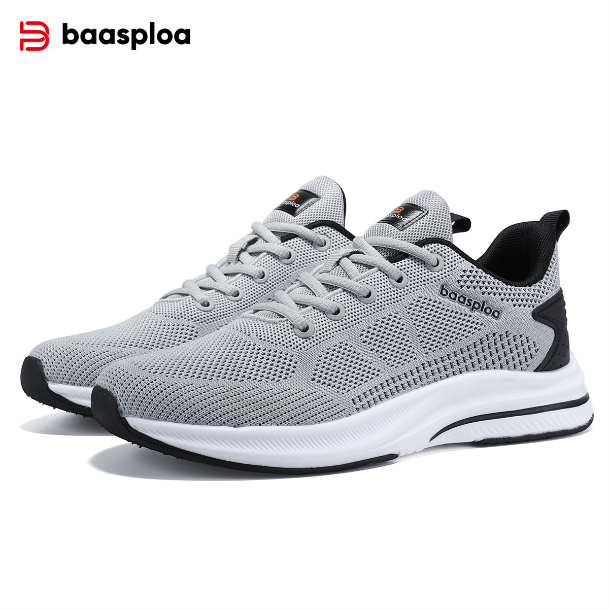 Baasploa Men Running Shoes Lightweight Breathable Tennis Shoes Sports Shoes Casual Fashion Men Walking Shoes Non-slip Sneakers