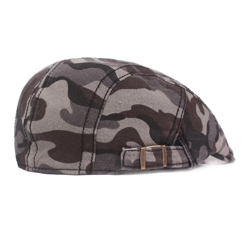Classic Camouflage Flat Cap For Men Outdoor Military Hunting Hat Casual Cotton sboy Beret Caps Women Boinas Peaked Hats 250723