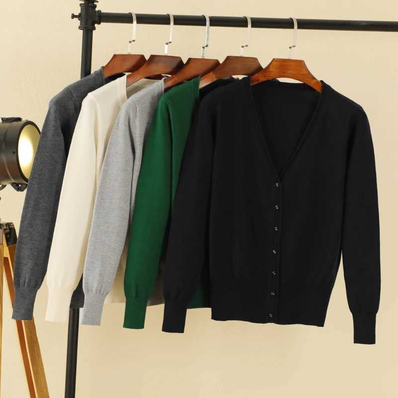 Black Cropped Cardigan Female Clothing Blouses Womens Coat Spring 2025 Long Sleeve Top Korean Fashion Knitted Sweater X250724