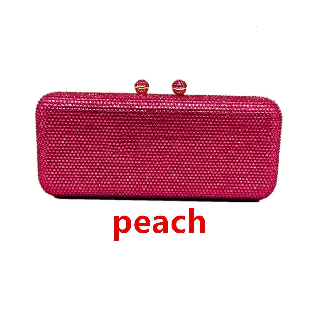 Designer Luxury Evening Diamond Women's Rhinestone Handbag Iron Box Metal Clutch Evening Party Wedding Dinner Bag