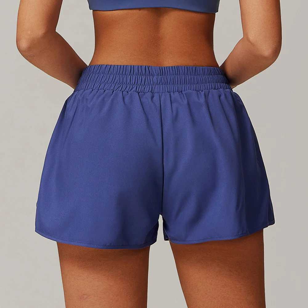 Pocket Naked Quick Drying Yoga Shorts for Women Two Pieces of Sports Shorts Hip Lifting Running Shorts Fitness Yoga Pants Tights XJ250724