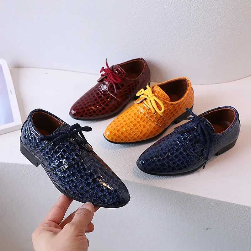 Fashion Leather Shoe New Versatile Pointed Child Shoes Trendy Retro Simple Boy Shoe Classic Anti Slip Soft Performance Shoes XJ250724