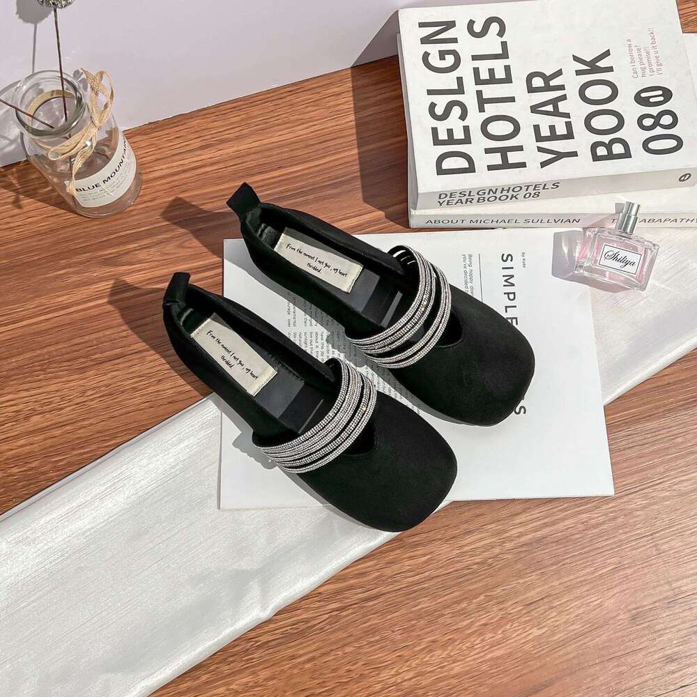 Silver Flat for Women, Versatile and Elegant, High-End Mary Jane to Pair with Dresses, Fairy Style Casual Women's Shoes