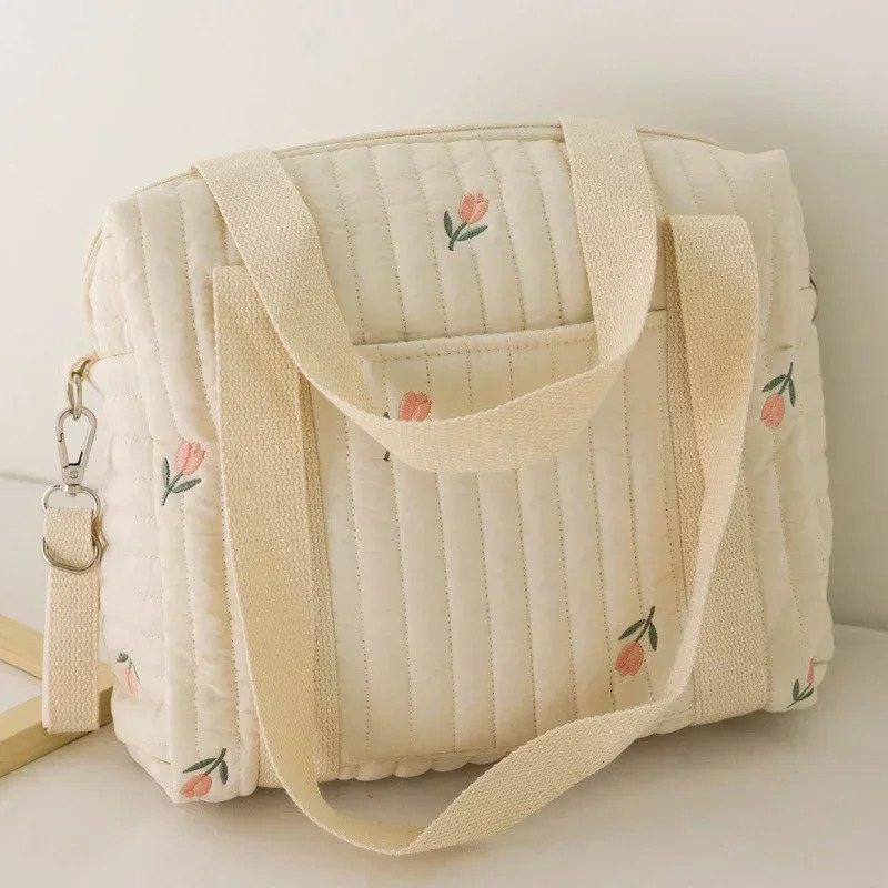 ute Bear Baby Stroller Nappy Bag Korea Embroidery Flower Mommy Soft Maternity Shoulder Pack Portable Diaper Organizer 250724