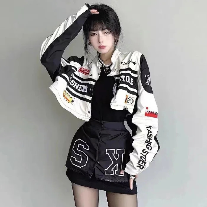 Retro Removable Cardigan Long Sleeve O Neck Jackets Casual Couple Jackets Coats Men Women Racing Suit YK2 250724