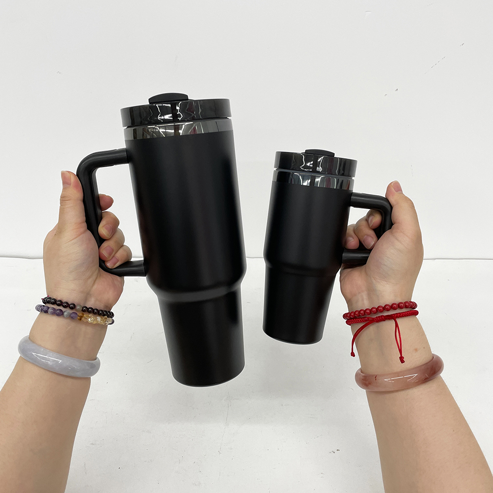 powder coated Halloween black plated 40oz tumbler double walled Stainless Steel Vacuum insulation mug for 2025 Halloween's Day