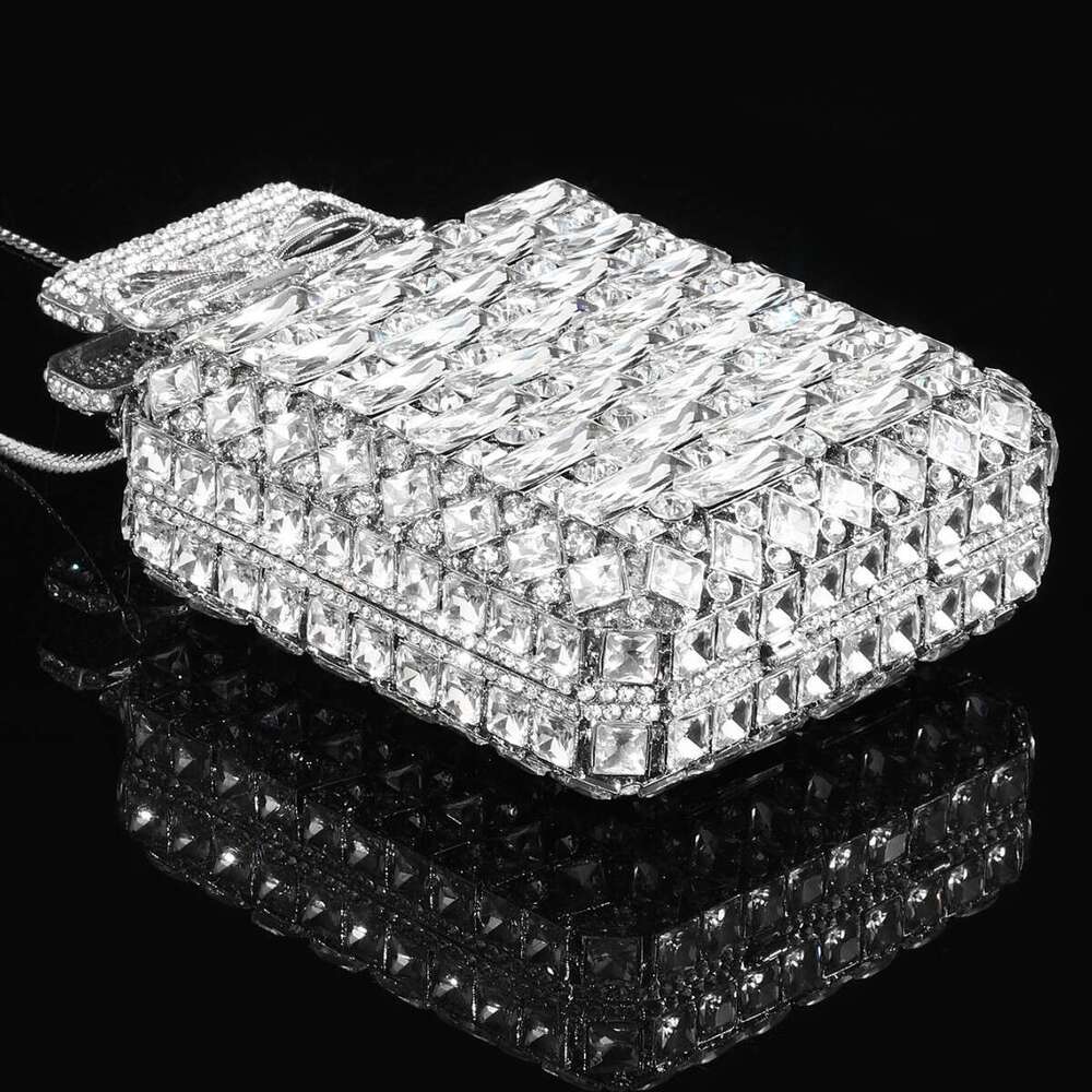 Designer Luxury Evening Diamond Creative Perfume Bottle Inlaid with Diamonds Hollow Rhinestone Women's Clutch Evening Bag