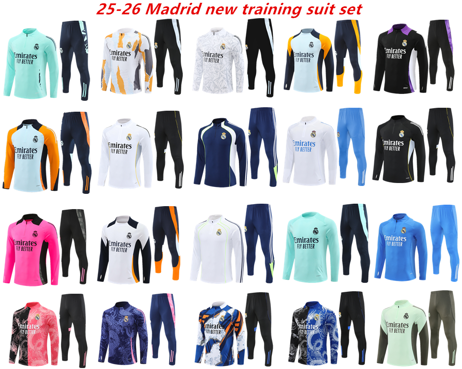 2025 2026 BELLINGHAM Real training suit 25/26 Reals Madrids Long Sleeves men kids MBEPPA VINI JR football sportswear chandal futbol survetement AAA