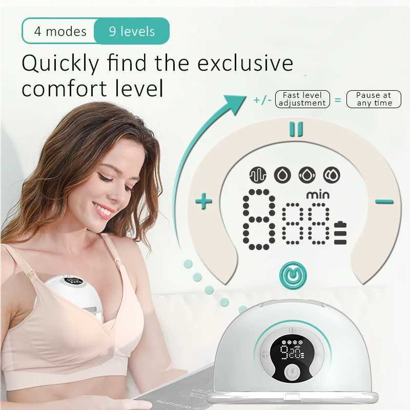 132 S32 Breast Pump Single Electric Breastpumps Portable Breastfeeding Pumps Hand Free Milk Extractor with 4 Modes 9 Levels X250724
