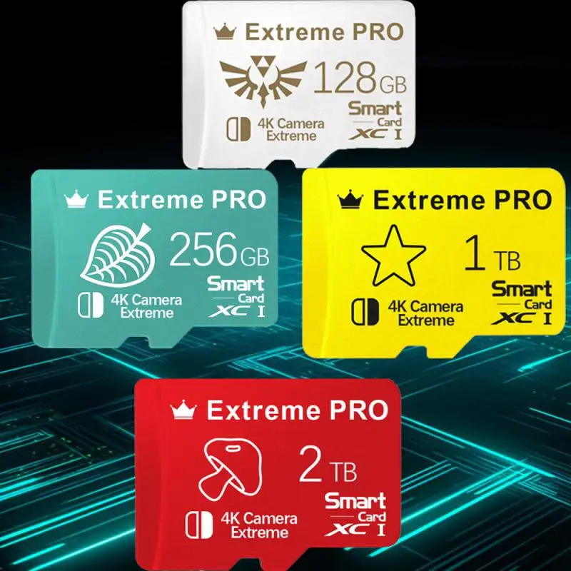 Newest 2TB Yellow Star SD TF Fast Speed A2 V30 Memory U3 Micro Tf Sd Card For Nintendo Switch Game Console Accessories
