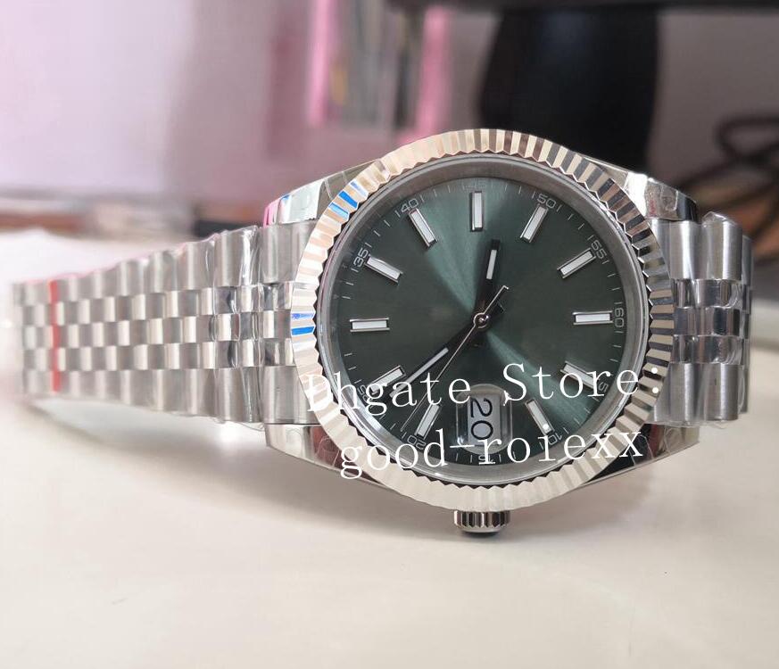 41mm Men's Sapphire Glass BP Watches Men Automatic 2813 BPF Watch Stainless Steel Solid Band Bracelet Motif Mint Green Blue Wimbledon 126334 Wristwatches