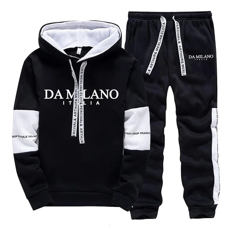 Casual Mens Tracksuit Hooded Long Sleeves Sports Single Piece Sweatshirts And Daily Sweatpants Comfort Outdoor Jogging 250717