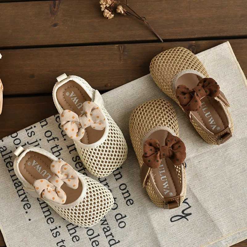 Girls Retro Flat Shoes Mary Jane Fashion Baby Princess Shoes Fashion Mesh Breathable Childrens Sandals 2025 Summer Kids Shoes XJ250724