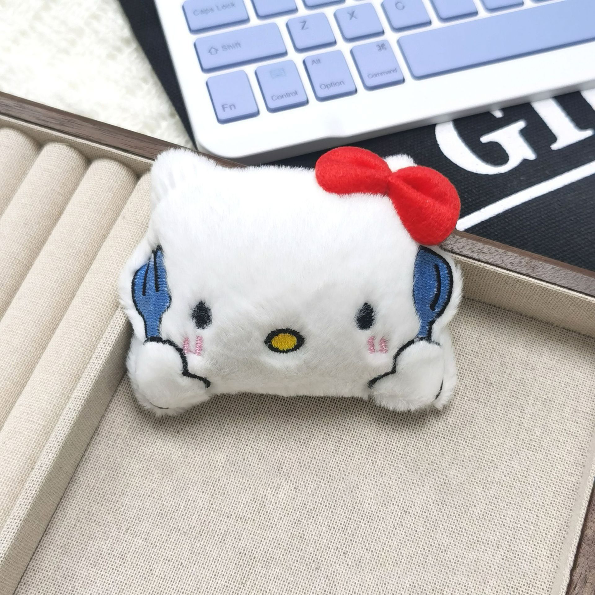 Luxury Designer Designer for woman Cute Cartoon Plushie Hanging Decoration - Adorable Rice-Eating & Crying Cat Expression Doll For Woman For Car, Home