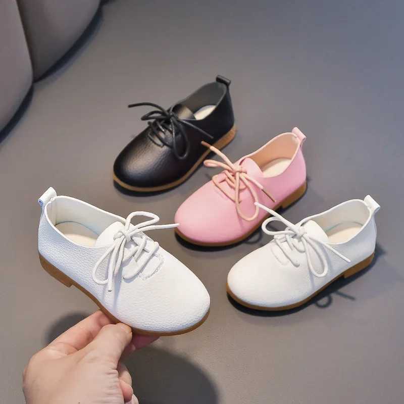 Kids Flat Shoes Solid Color Matte PU British Style Children Leather Shoes Non-slip 2025 New Fashion Boys Girls Chic Shoes Soft XJ250724