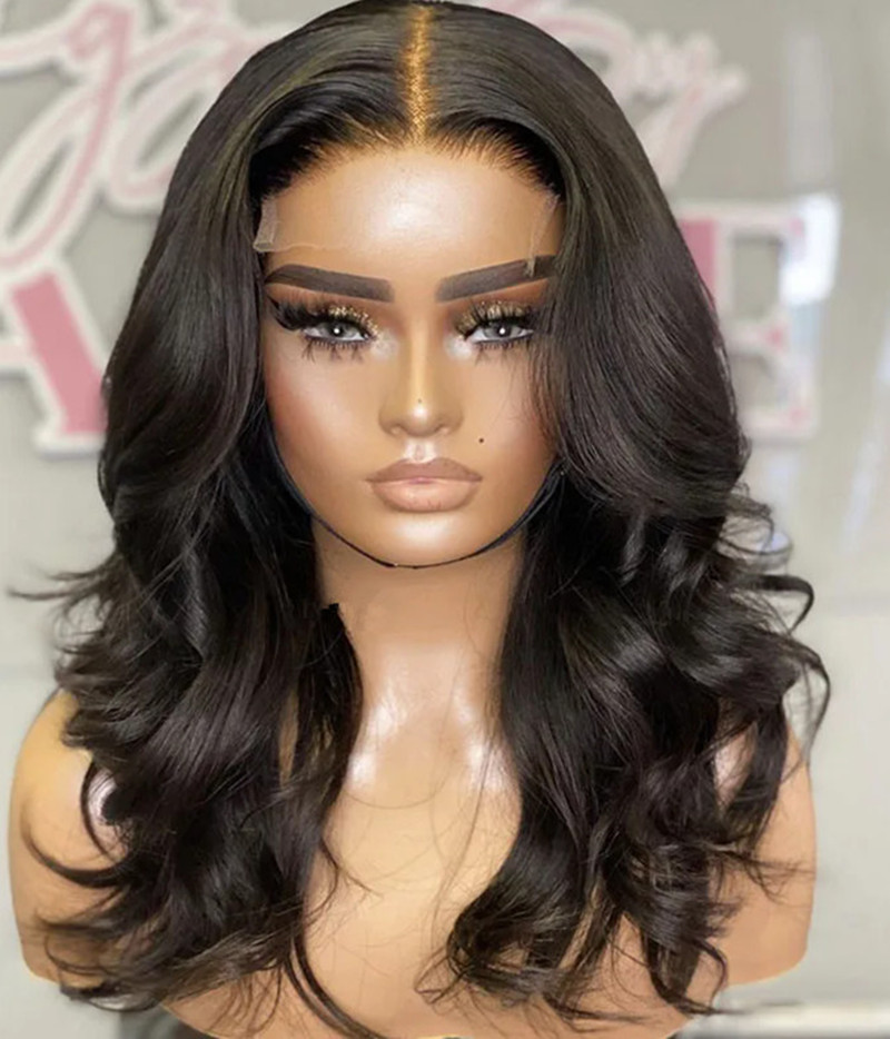 Natural Wave HD Full Lace Human Hair Wigs Peruvian Human Hair Full head Lace Wig With Pre Plucked Natural Hairline