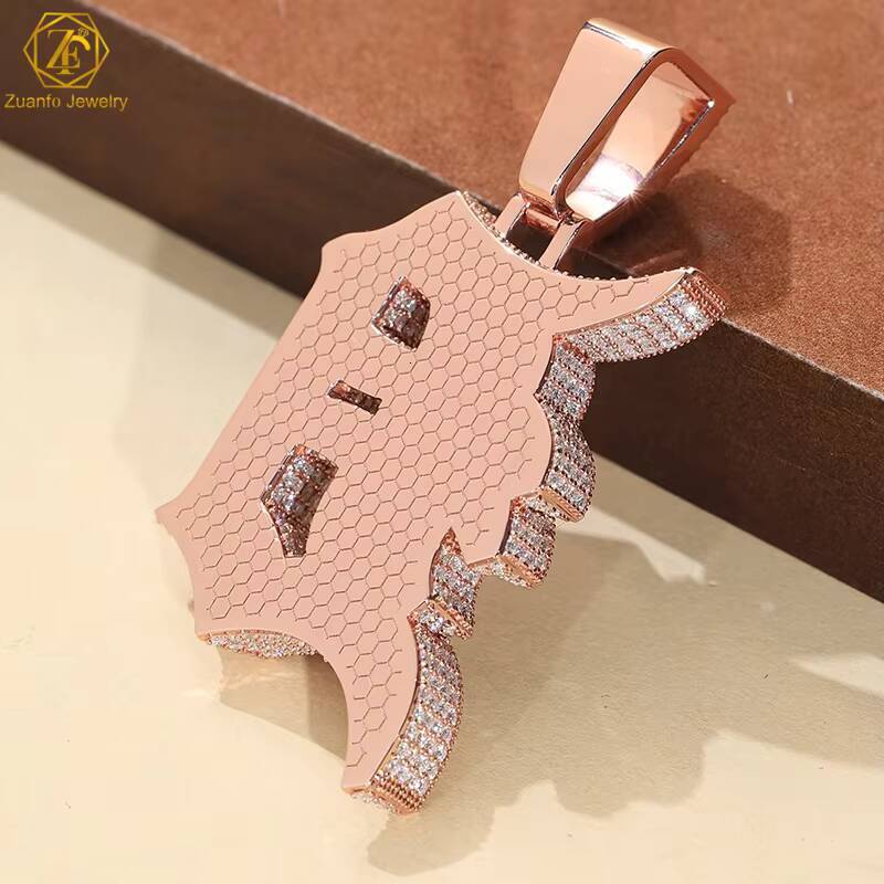 Luxury VVS Mossanite Diamond Pendant Iced Out Hiphop Jewelry Initial Letter 925 Sliver Hiphop Custom Moissanite Pendant