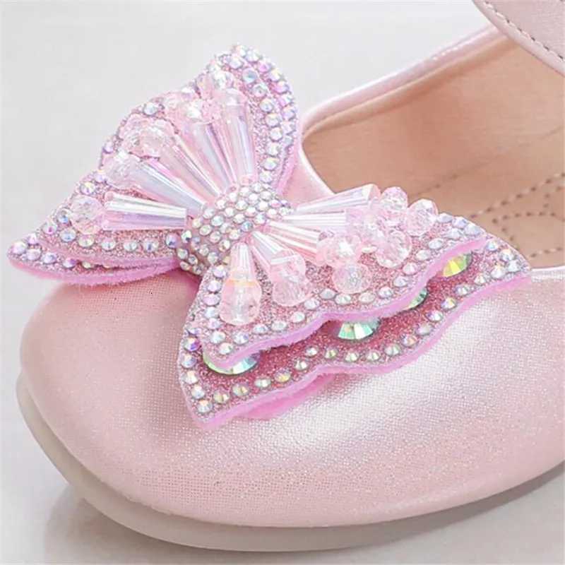 Children Leather Shoes Girls Black Performance Shoes Autumn Girls Princess Shoes White Beans Single Shoes Students Flat Shoes XJ250724