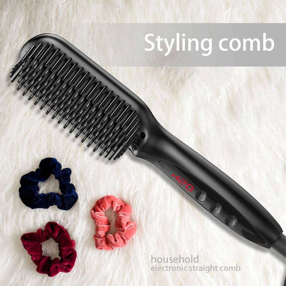 Electric Hot Multifunctional Straight Hair Straightener Comb Negative Ion Anti-Scalding Styling Tool Straightening Brush