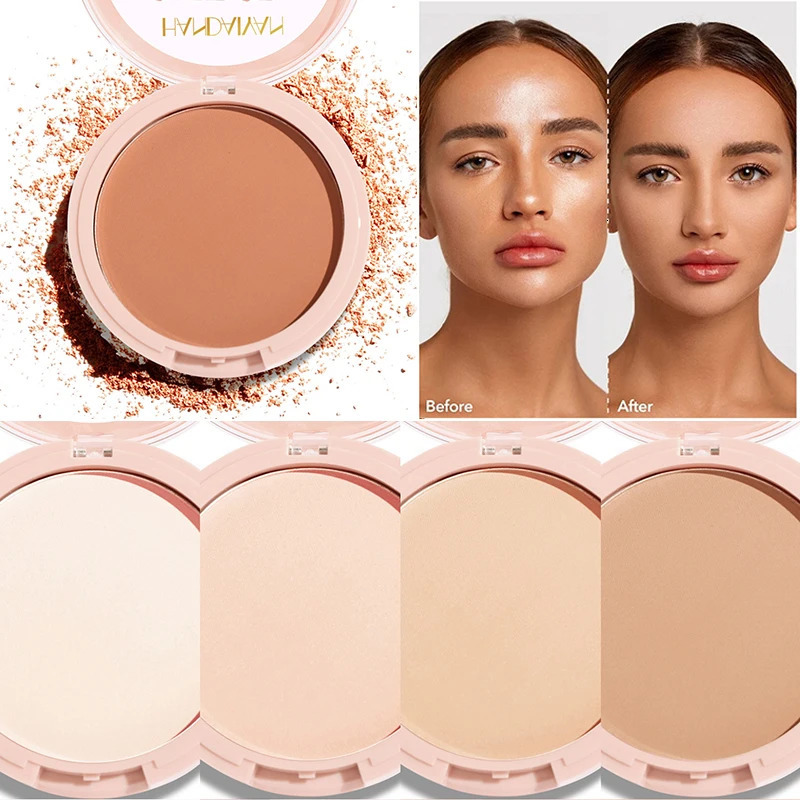 Lasting Oil Control Pressed Powder Bronzer Natural Brighten Waterproof Nude Setting Loose Translucent Powder Dupes Makeup Women 250716