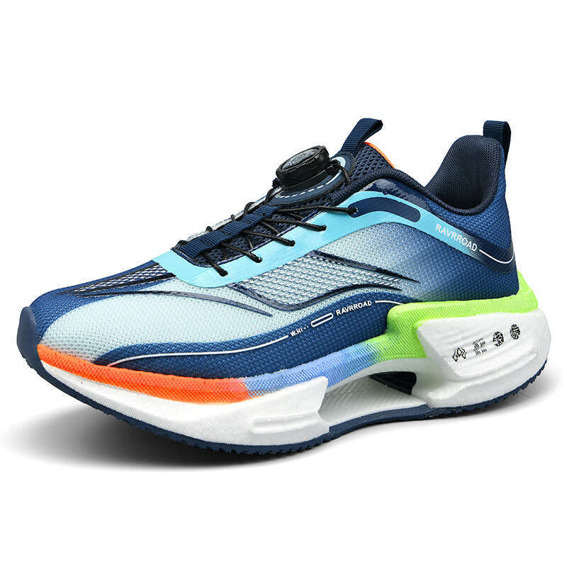Jueying 3 Carbon Plate Running for Men and Women Sports Students Speed Training Rotating Button Ultra-light Jogging Shoes Size 30-44
