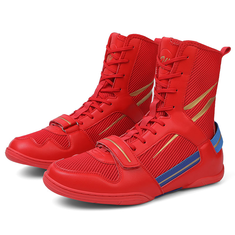 Boxing fighting shoes fitness boxing shoes men and women fighting training multifunctional breathable wear-resistant non-slip shock absorption