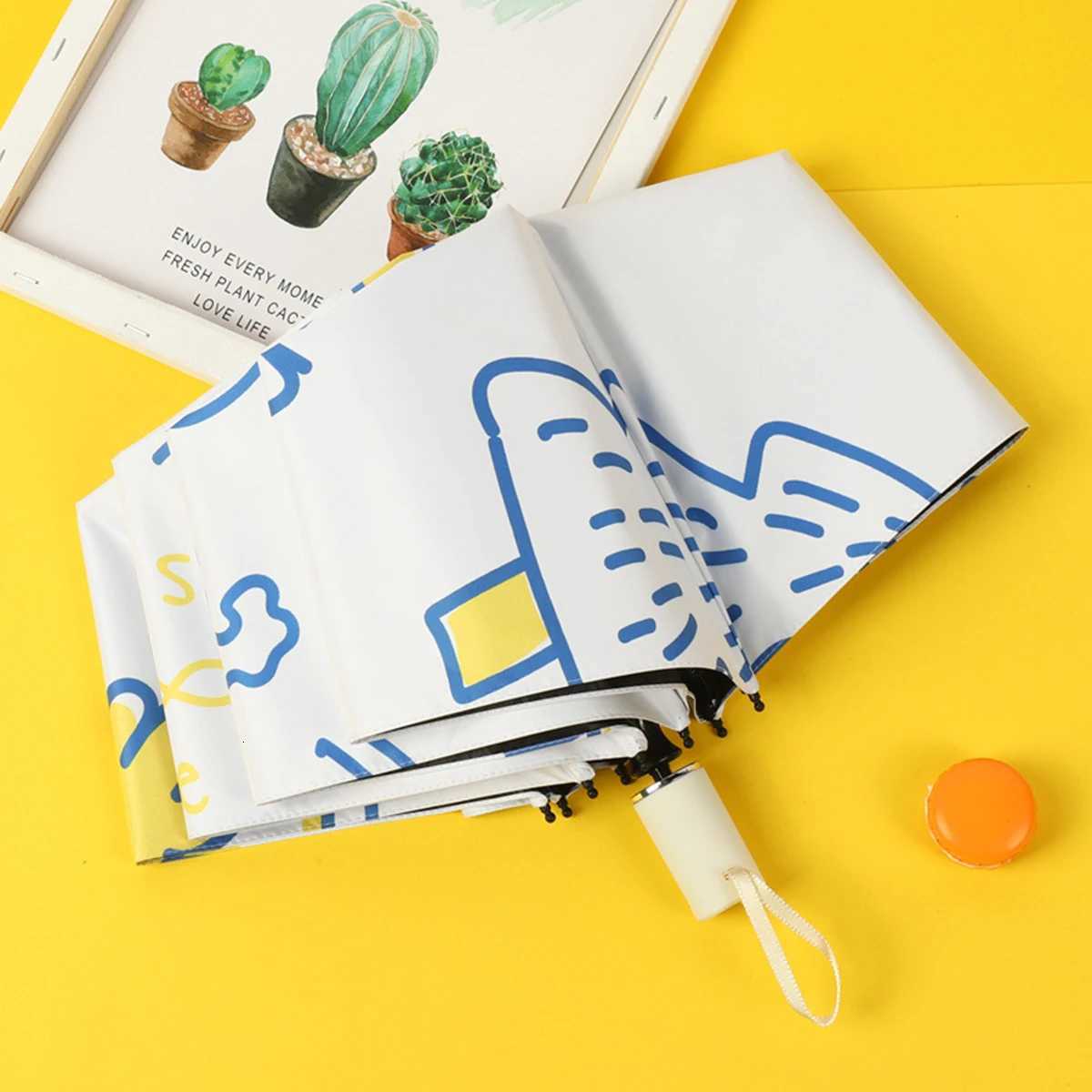 Fresh and Cute Salt Series Creative Fully Automatic Rain and Sunscreen Umbrella Forest Series Retro and Simple Sun Umbrella R250724