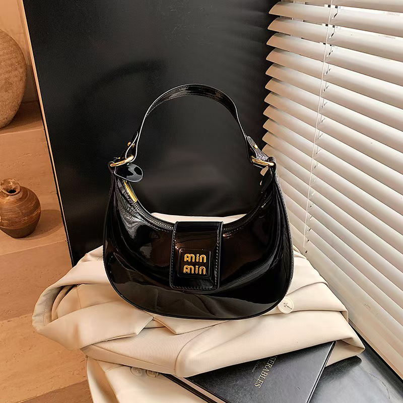 patent leather bags Designer Bag Tote Bag Wander Arcadie Bowling Even Bags Handbag Womens Mens Clutch Shoulder Hobo Cross Body Tote Half Moon Saddle B