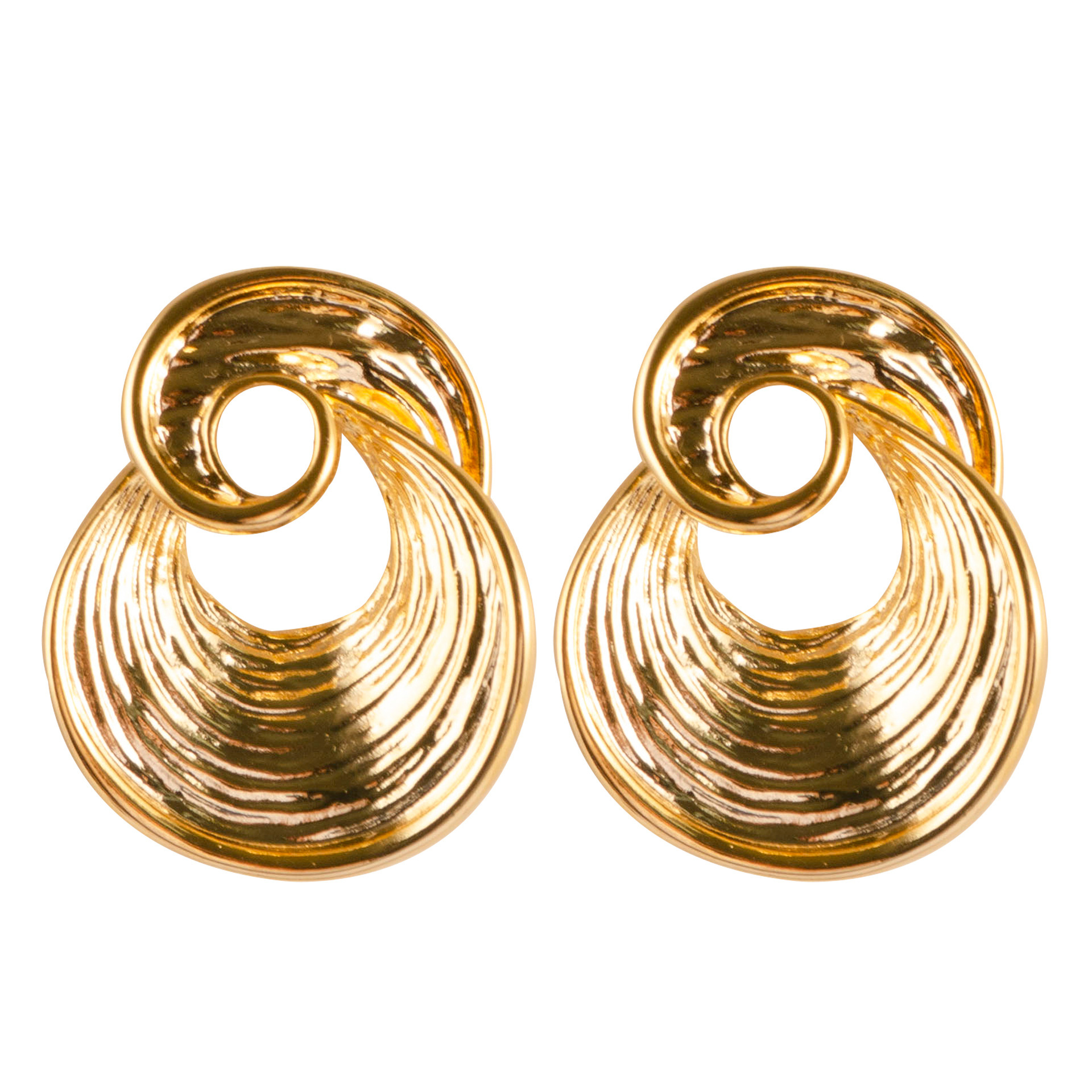 Fashion Simple Geometric Twisted Texture Earrings for Women High-end Versatile Non-fading Sier Needle Ear Jewelry