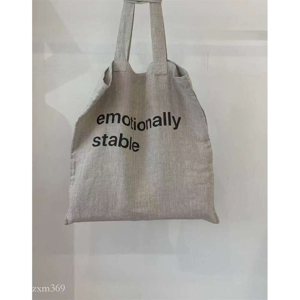 2025 New Casual Versatile English Letter Print Pure Linen Artistic Style Small Backpack Simple Canvas Bag