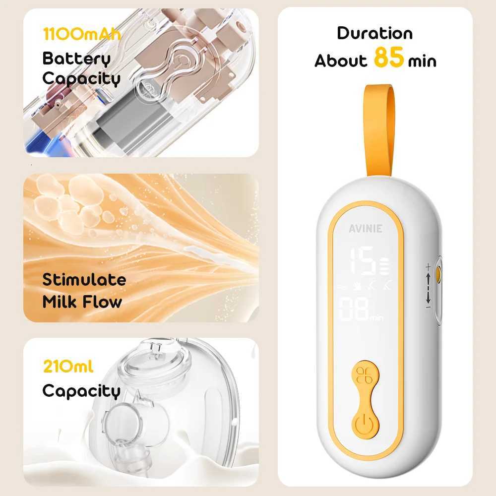 Wearable Breast Pump Portable Low Noise Breastfeeding Pump with 4 Modes 15 Levels Double Electric Breast Milk Pump X250724