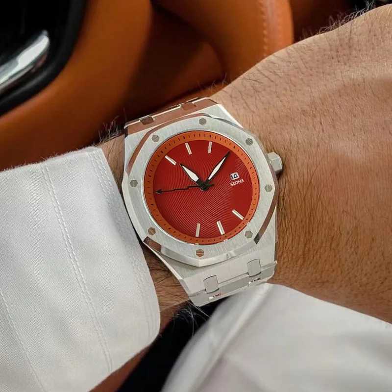 2025 New Mens Quartz Watch Stainless Steel Luminous Date Waterproof Fashion Sports Wristwatch Hot Sale Watch W250724