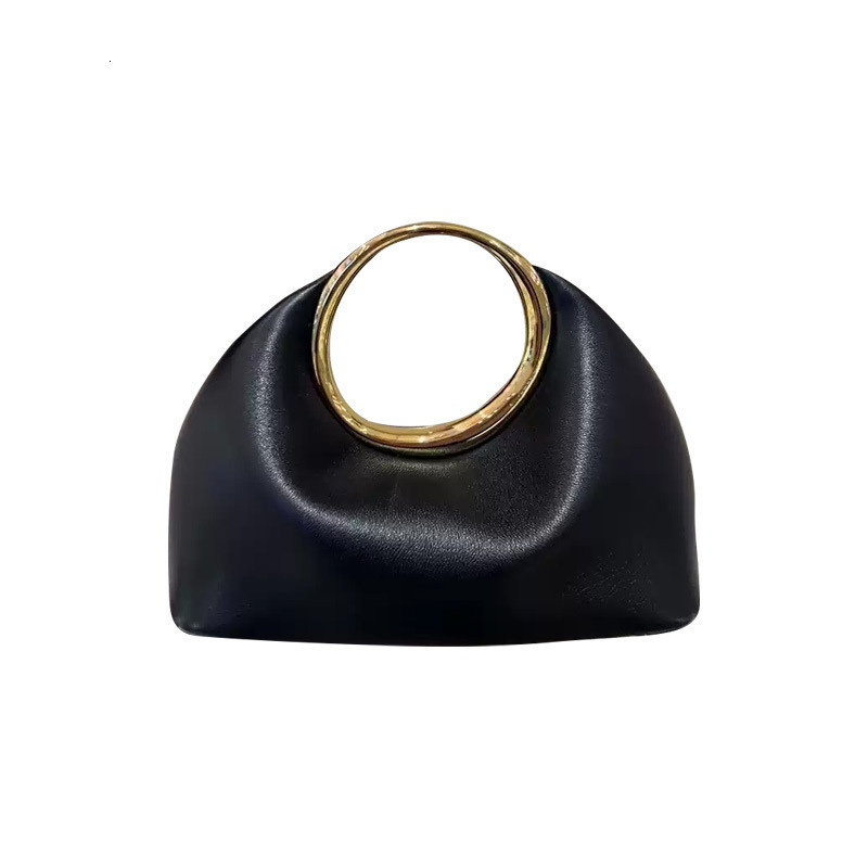 Designer Niche Design French Elegant Handbag Metal Ring Cloud Evening 2025 Early Spring High-End Small Light Luxury Women's Bag