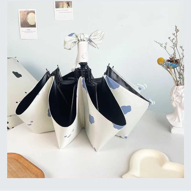 UV umbrella parasol Smiling Sky sun umbrellas Portable folding automatic umbrella Wind and waterproof Student adult rain gear R250724